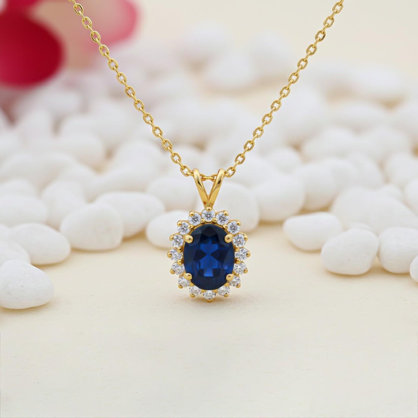 Golden Glory Sapphire Pendant