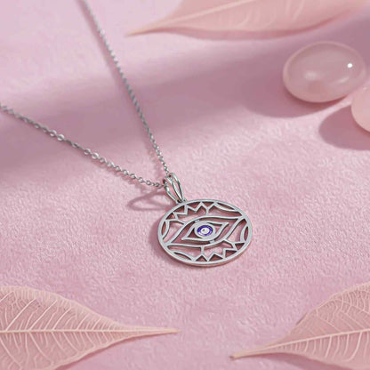 Silver Evil Eye Charm Pendant