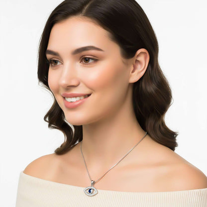 Silver Evil Eye Pendant