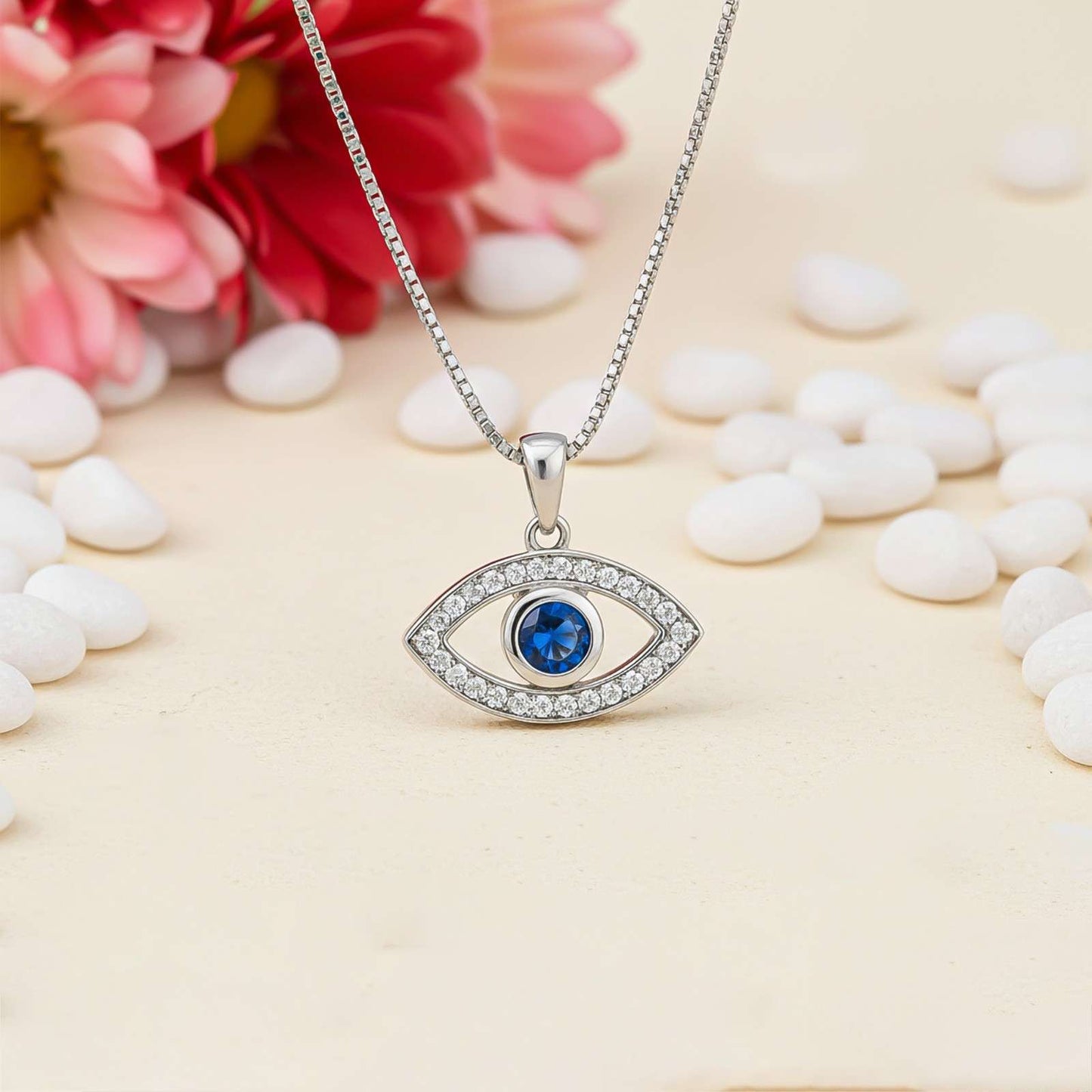 Silver Evil Eye Pendant