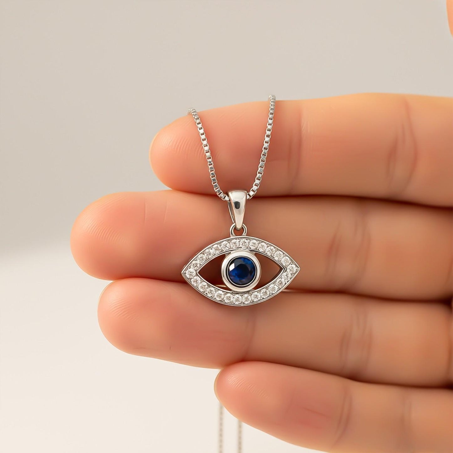 Silver Evil Eye Pendant
