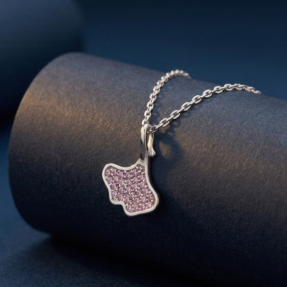 Silver Ginko Leaf Pendant With Chain