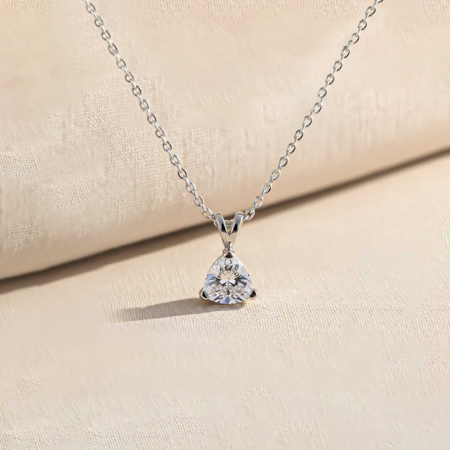 Silver Trillion Dazzling Pendant