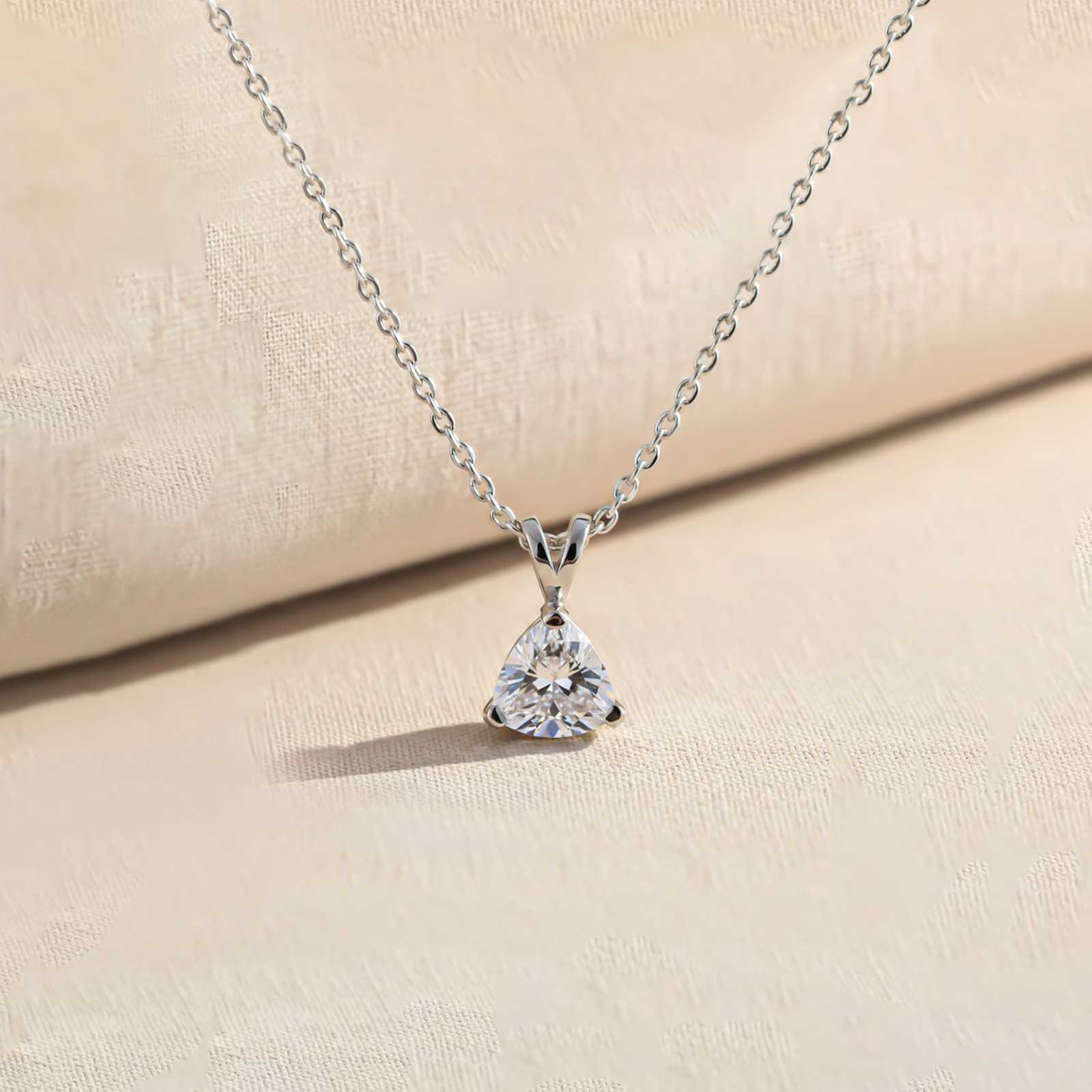 Silver Trillion Dazzling Pendant