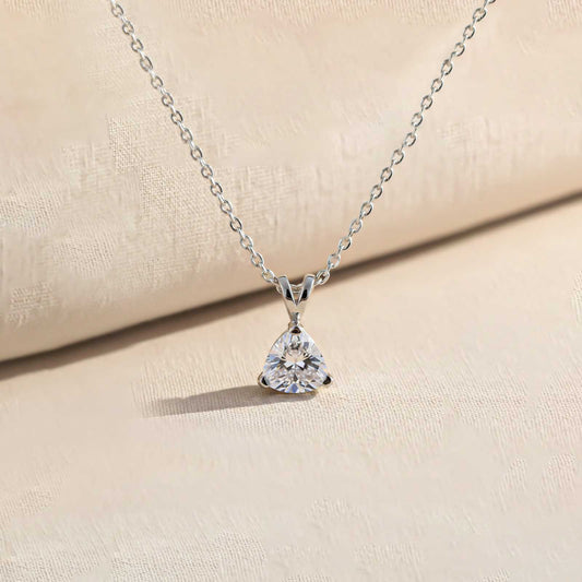Silver Trillion Dazzling Pendant