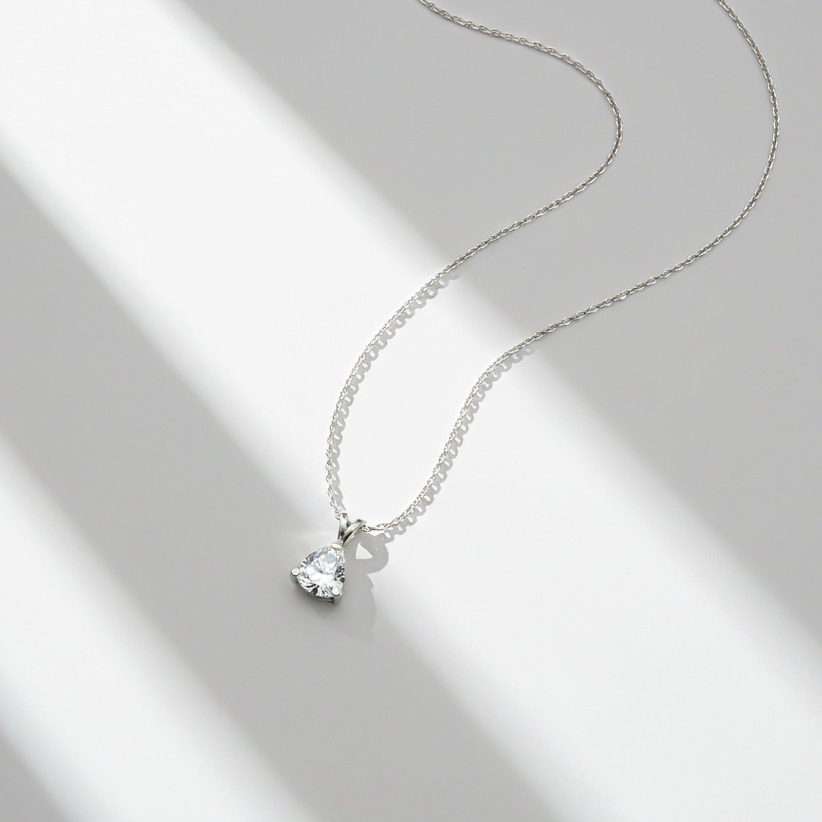 Silver Trillion Dazzling Pendant