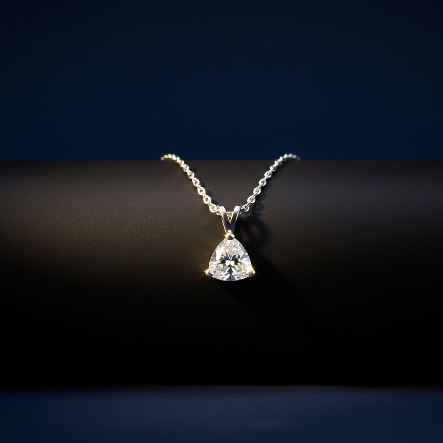 Silver Trillion Dazzling Pendant