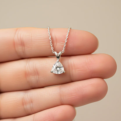 Silver Trillion Dazzling Pendant