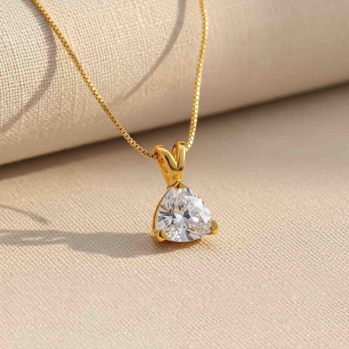Golden Trillion Dazzling Pendant