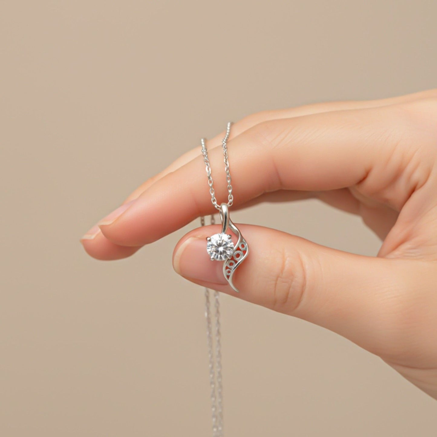 Silver Strand Pendant For Girls