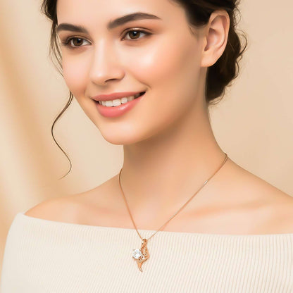 Rose Gold Strand Pendant For Girls