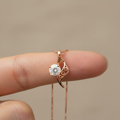 Rose Gold Strand Pendant For Girls