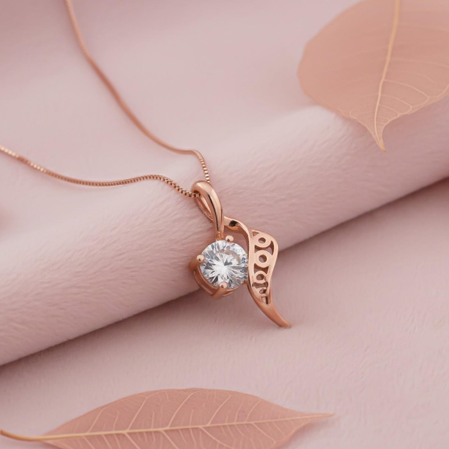 Rose Gold Strand Pendant For Girls