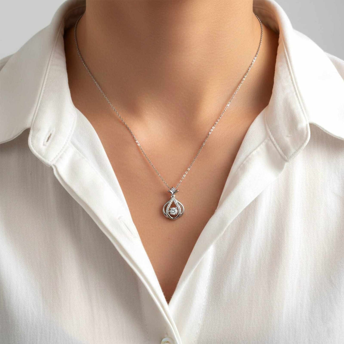 Silver Water Drop Pendant