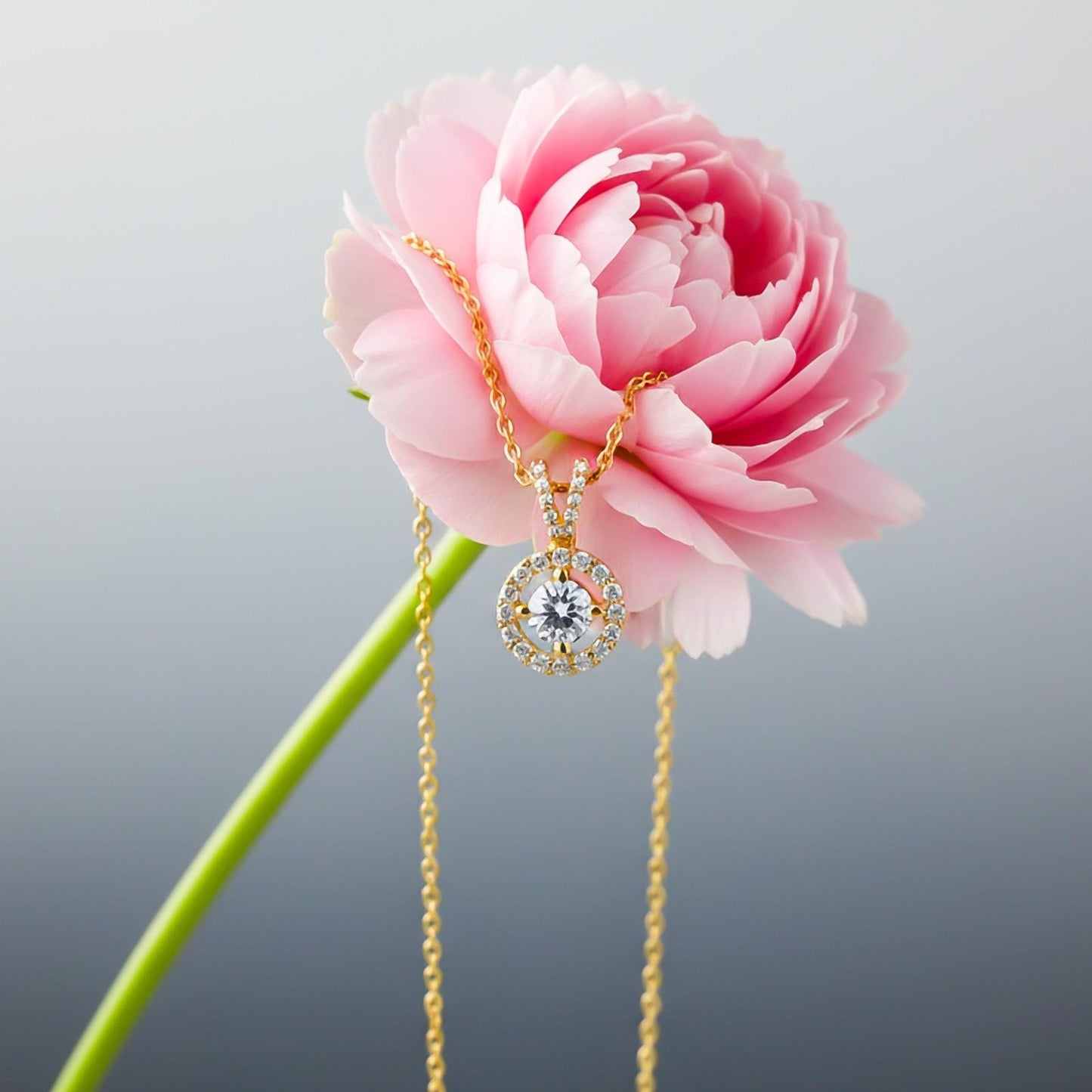 Golden Graceful Compass Pendant