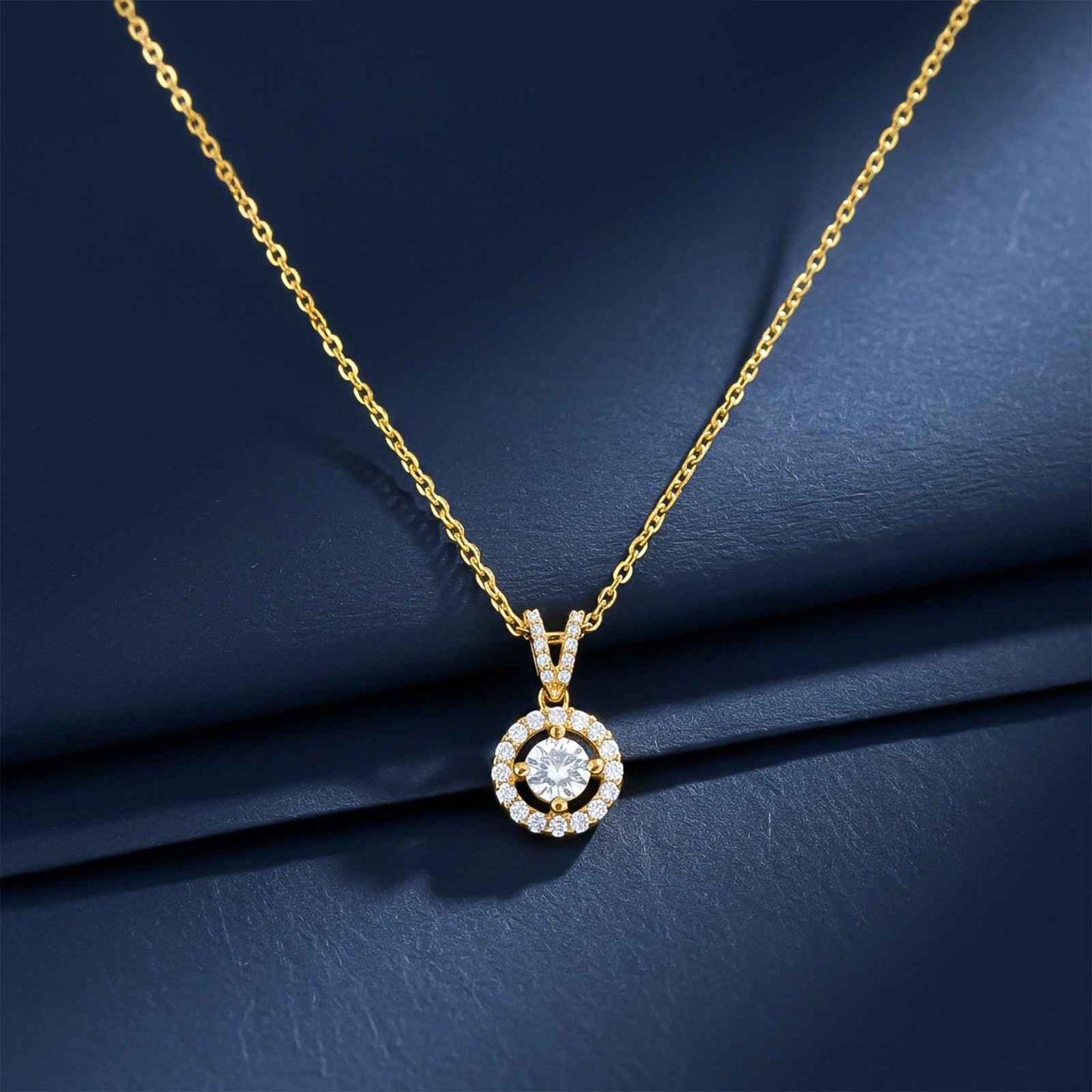 Golden Graceful Compass Pendant
