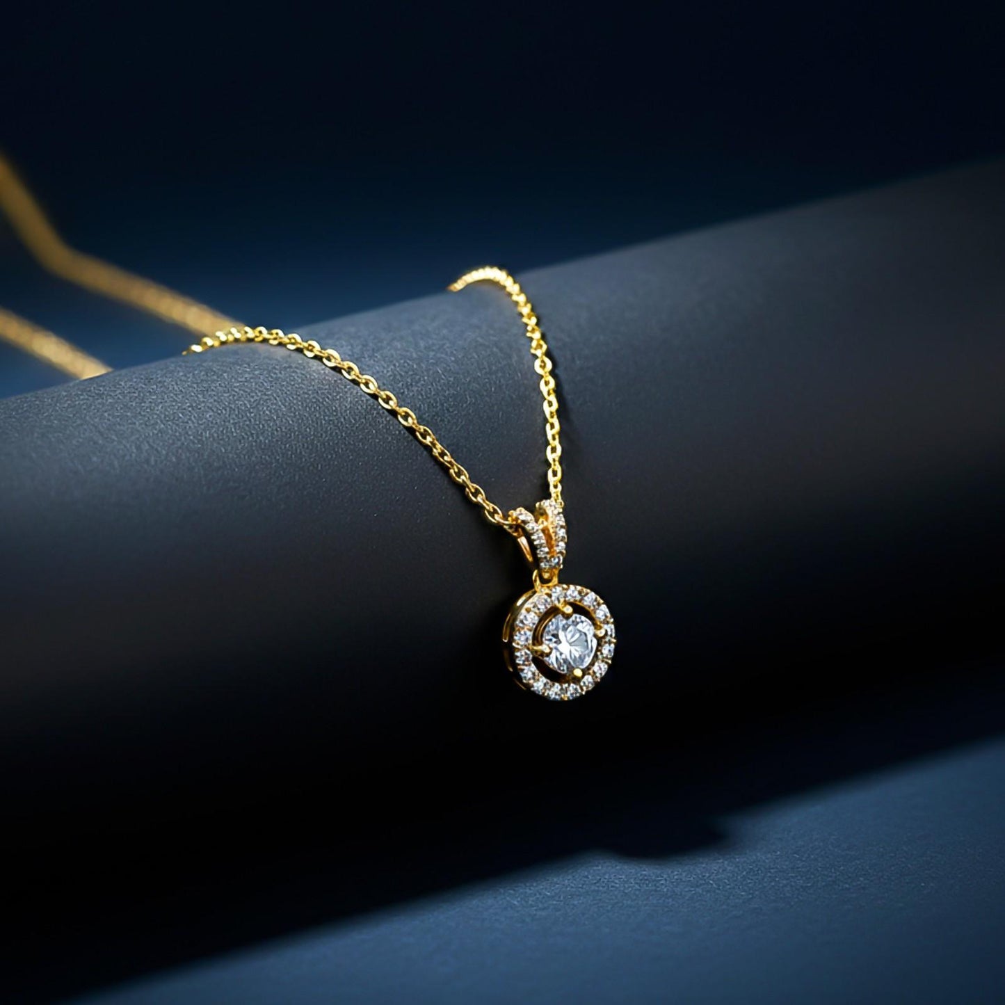 Golden Graceful Compass Pendant