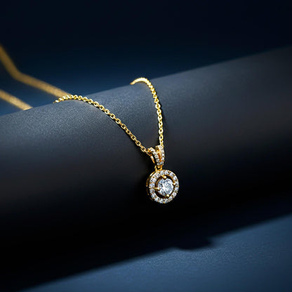 Golden Graceful Compass Pendant