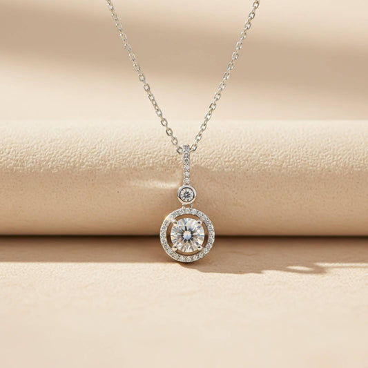 Silver Drizzle Halo Pendant