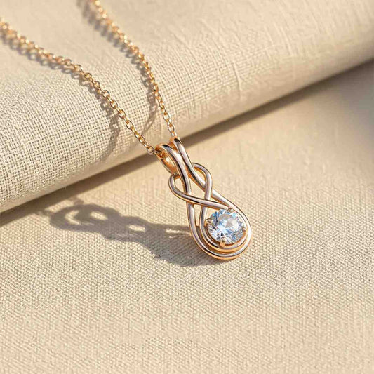 Rose Gold Infinity Knot Pendant