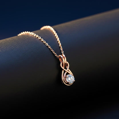 Rose Gold Infinity Knot Pendant