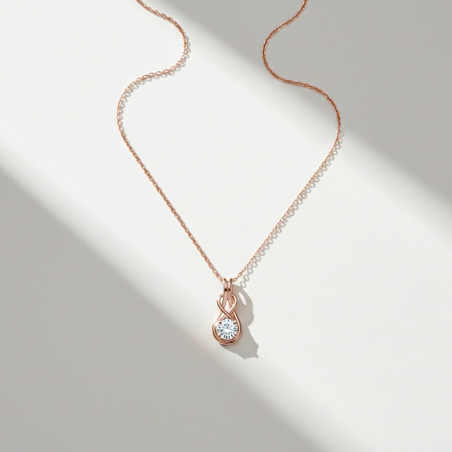 Rose Gold Infinity Knot Pendant