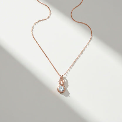 Rose Gold Infinity Knot Pendant