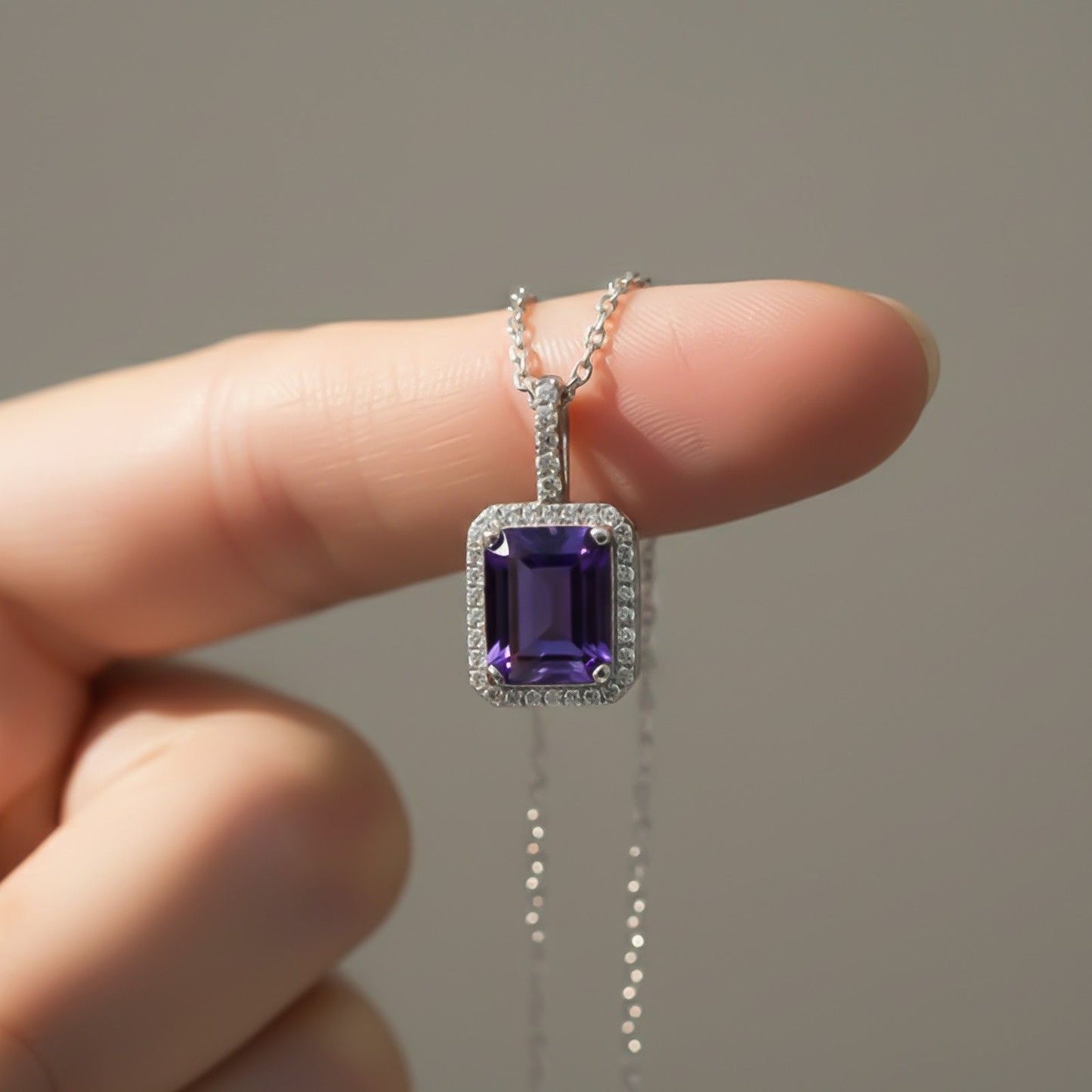 Silver Midnight Blue Sapphire Pendant