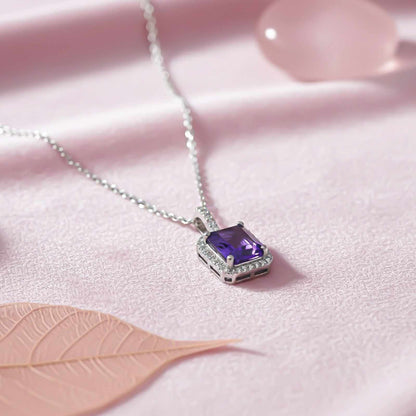 Silver Midnight Blue Sapphire Pendant