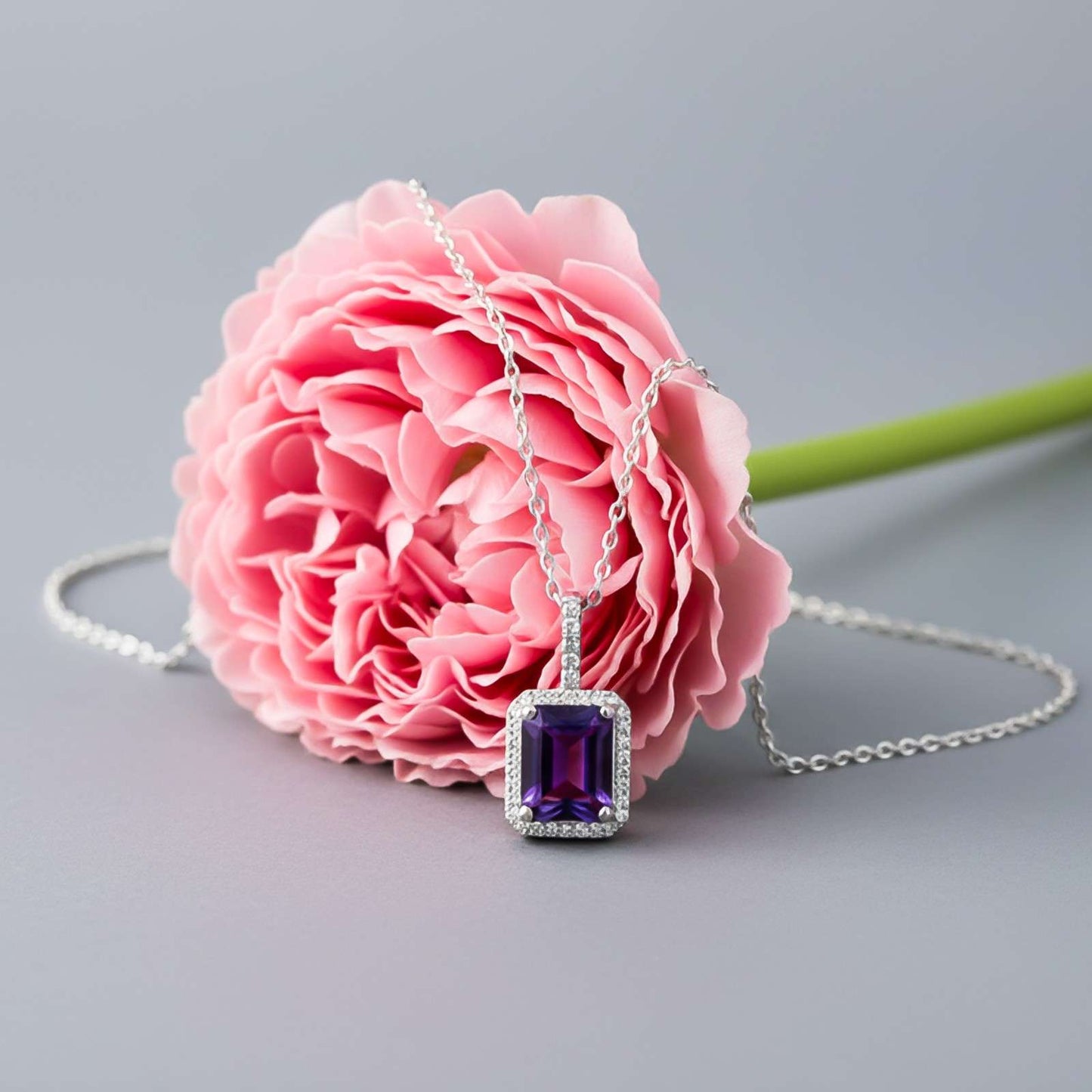 Silver Midnight Blue Sapphire Pendant