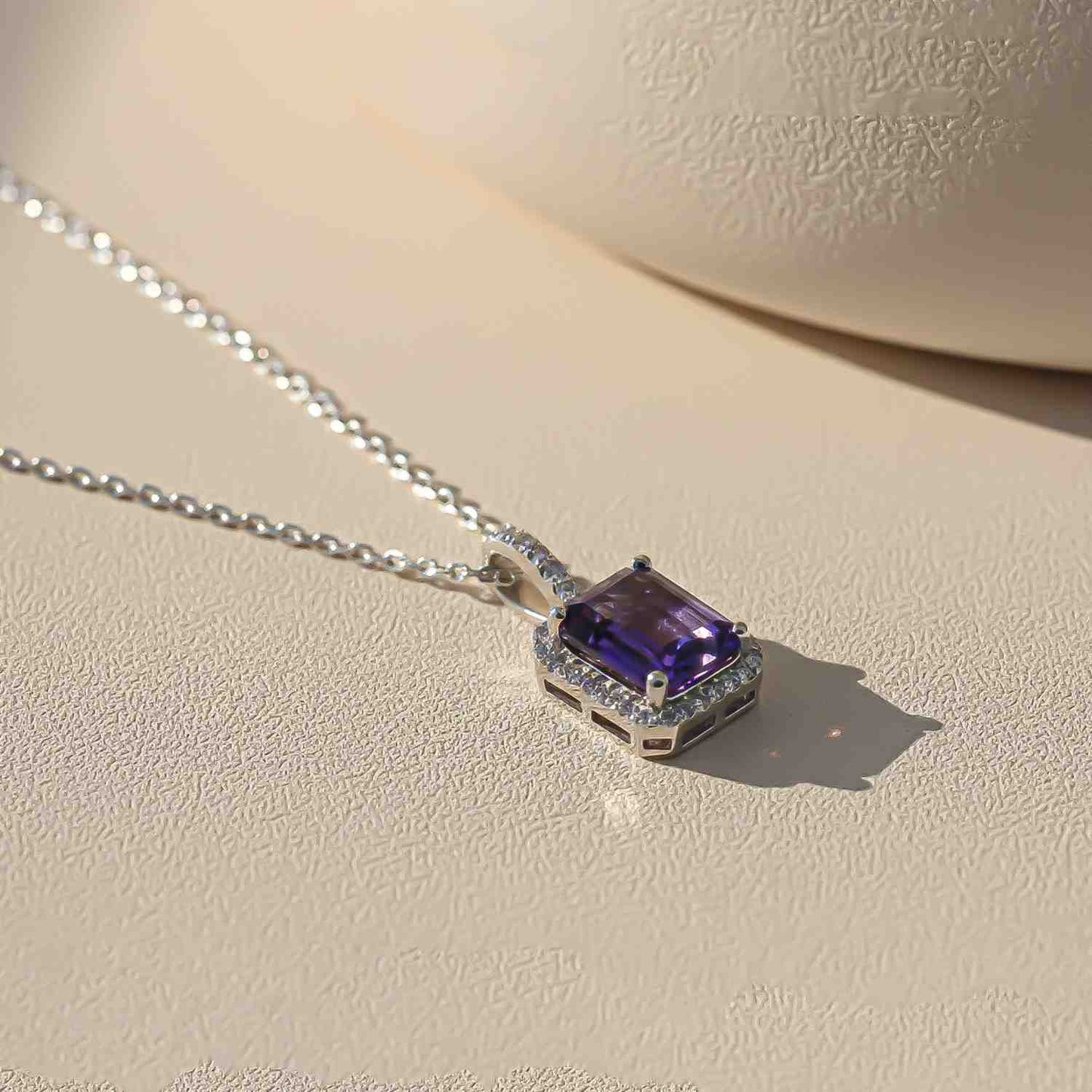 Silver Midnight Blue Sapphire Pendant