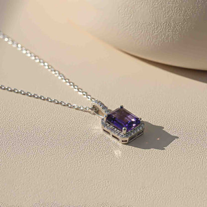 Silver Midnight Blue Sapphire Pendant