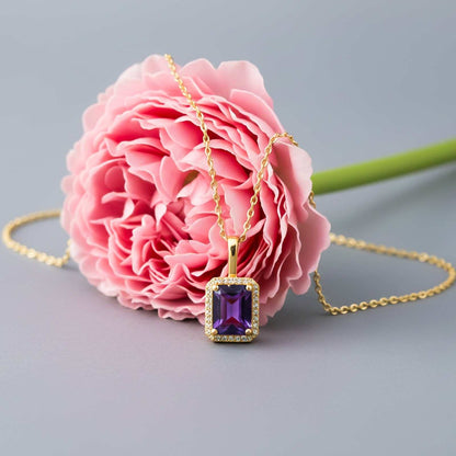 Golden Midnight Blue Sapphire Pendant