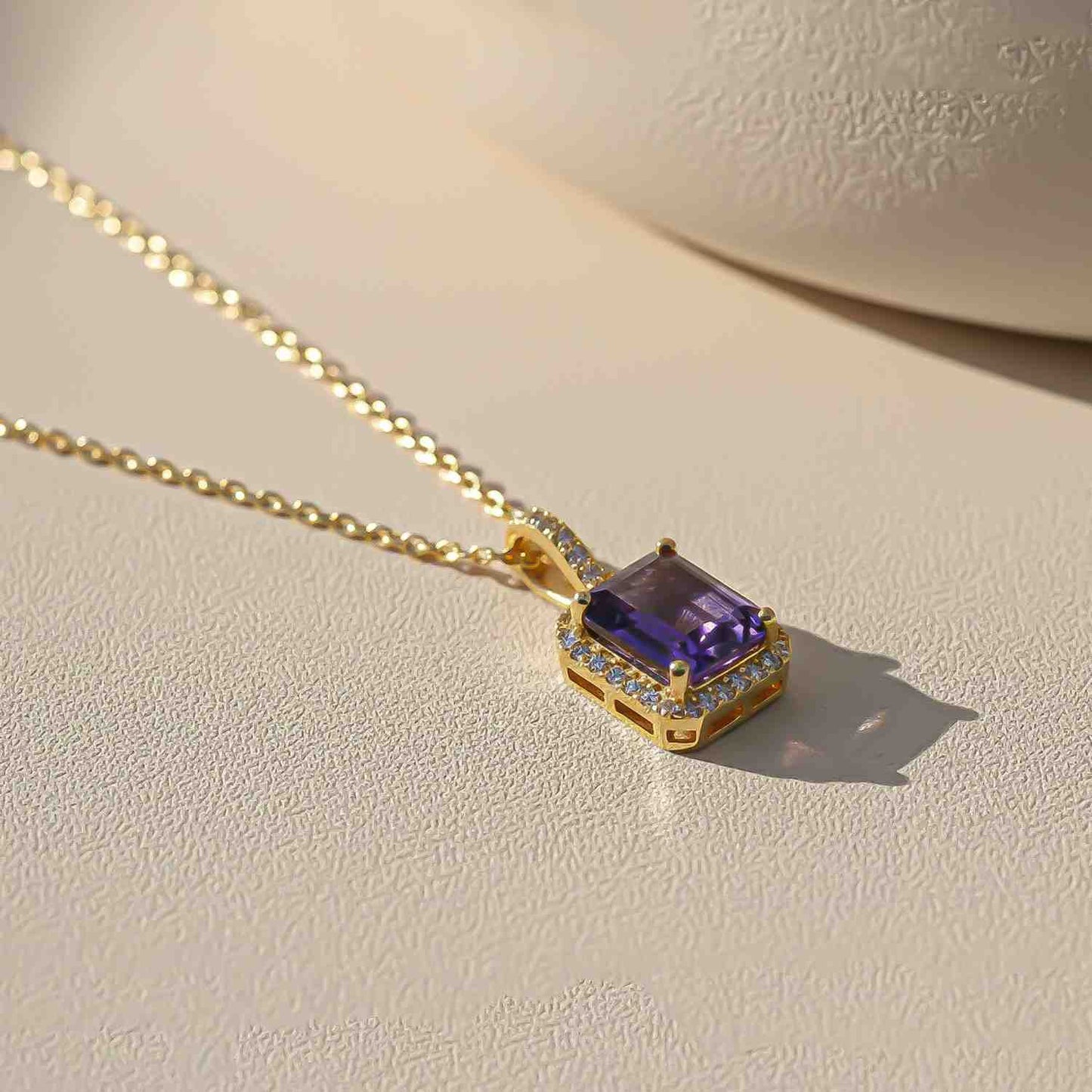 Golden Midnight Blue Sapphire Pendant
