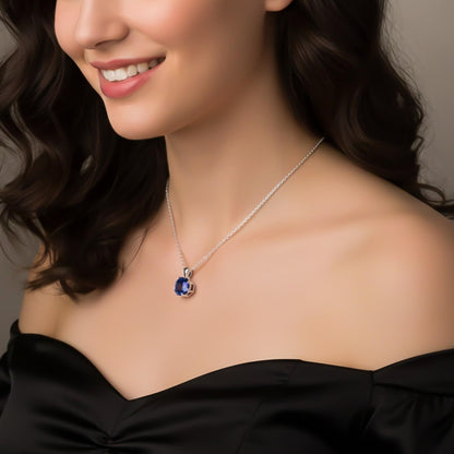 Silver Royal Blue Pendant