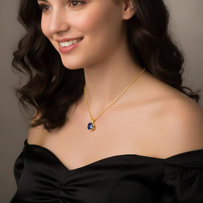 Golden Royal Blue Pendant