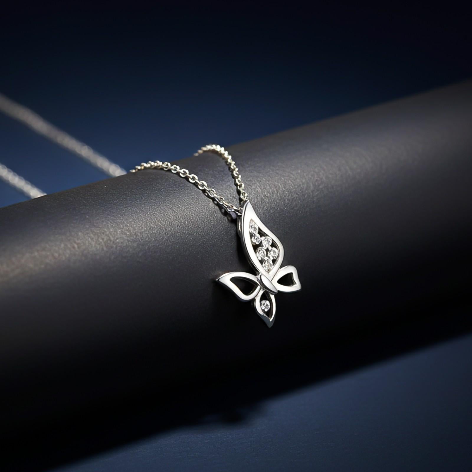 Silver Grace Butterfly Pendant