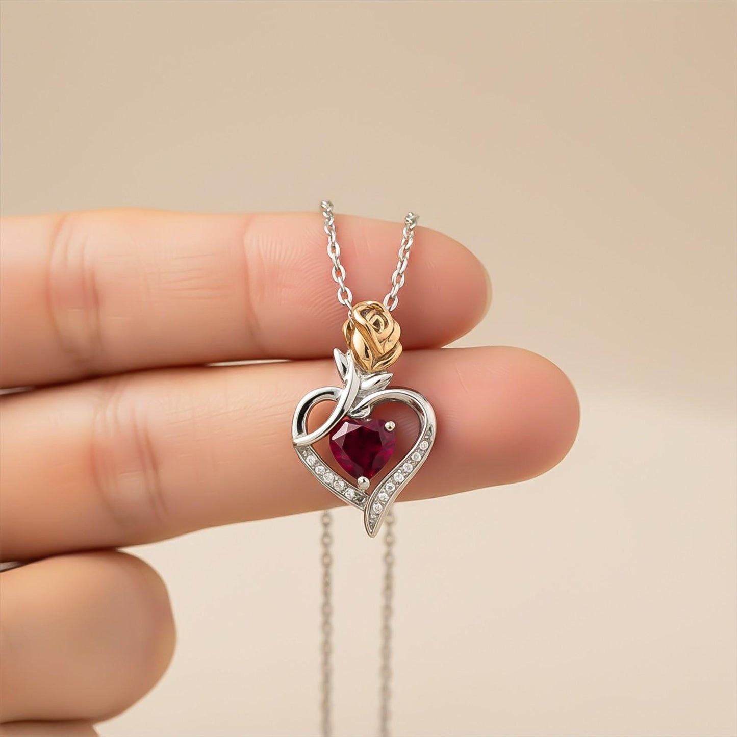 Silver Loving In Pink Pendant