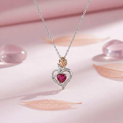 Silver Loving In Pink Pendant