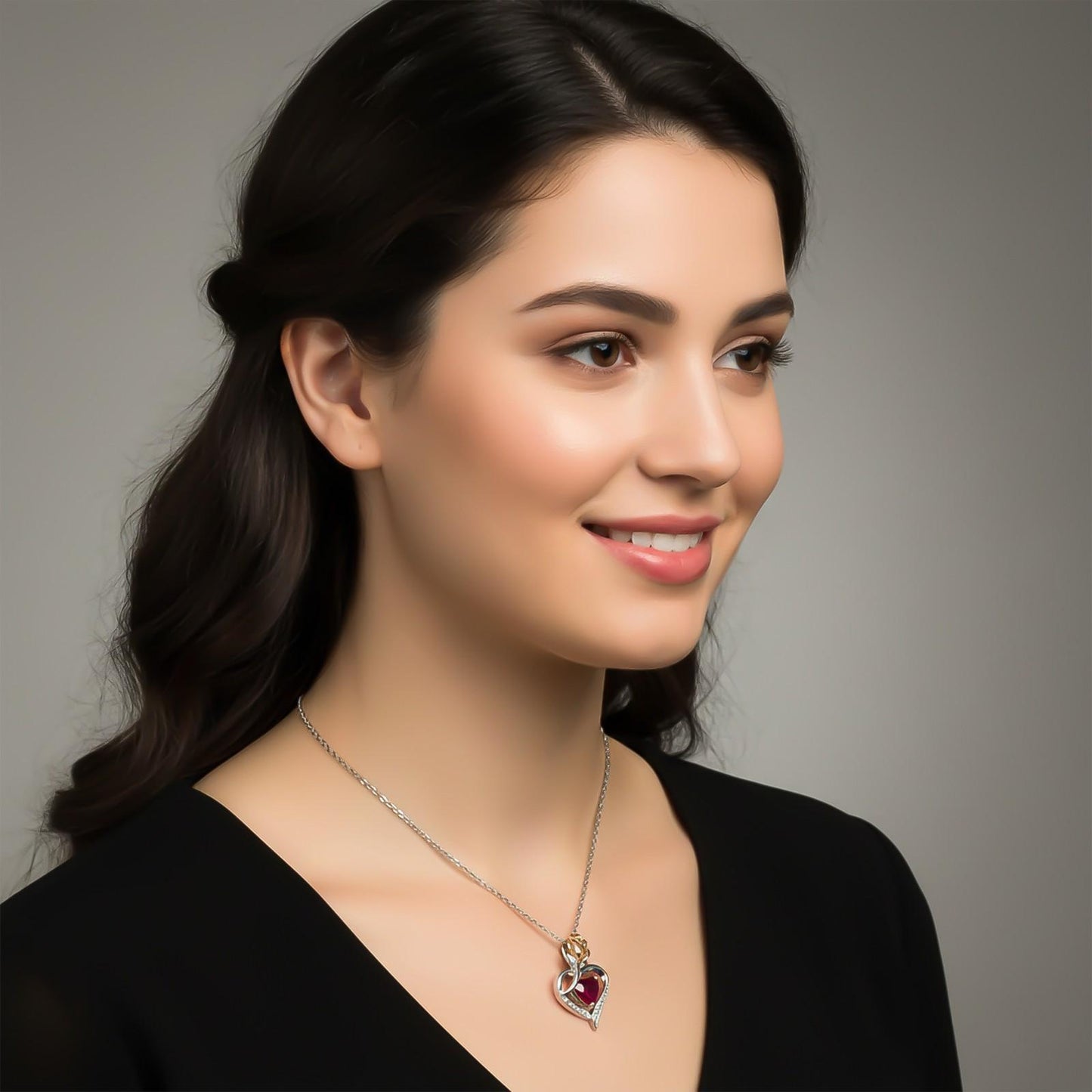 Silver Loving In Pink Pendant