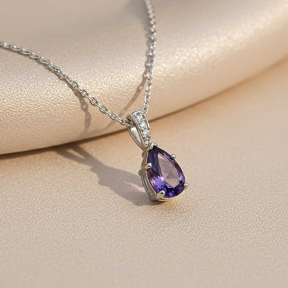 Silver Tanzanite Solitary Pendant