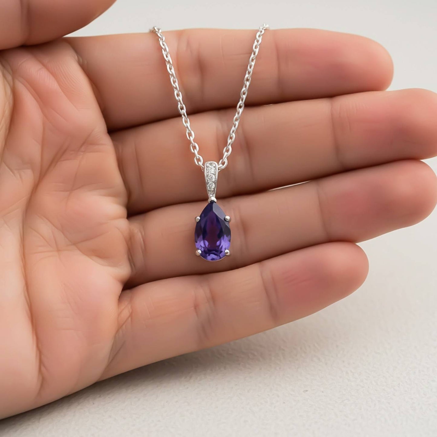 Silver Tanzanite Solitary Pendant