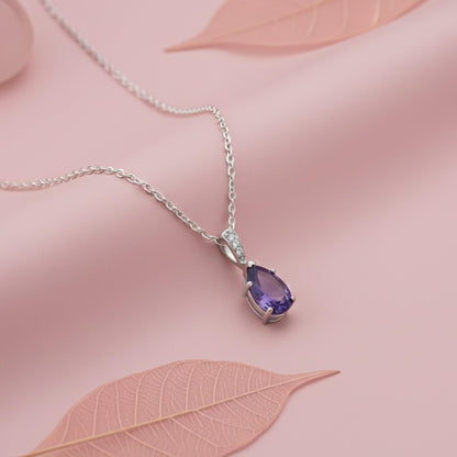 Silver Tanzanite Solitary Pendant