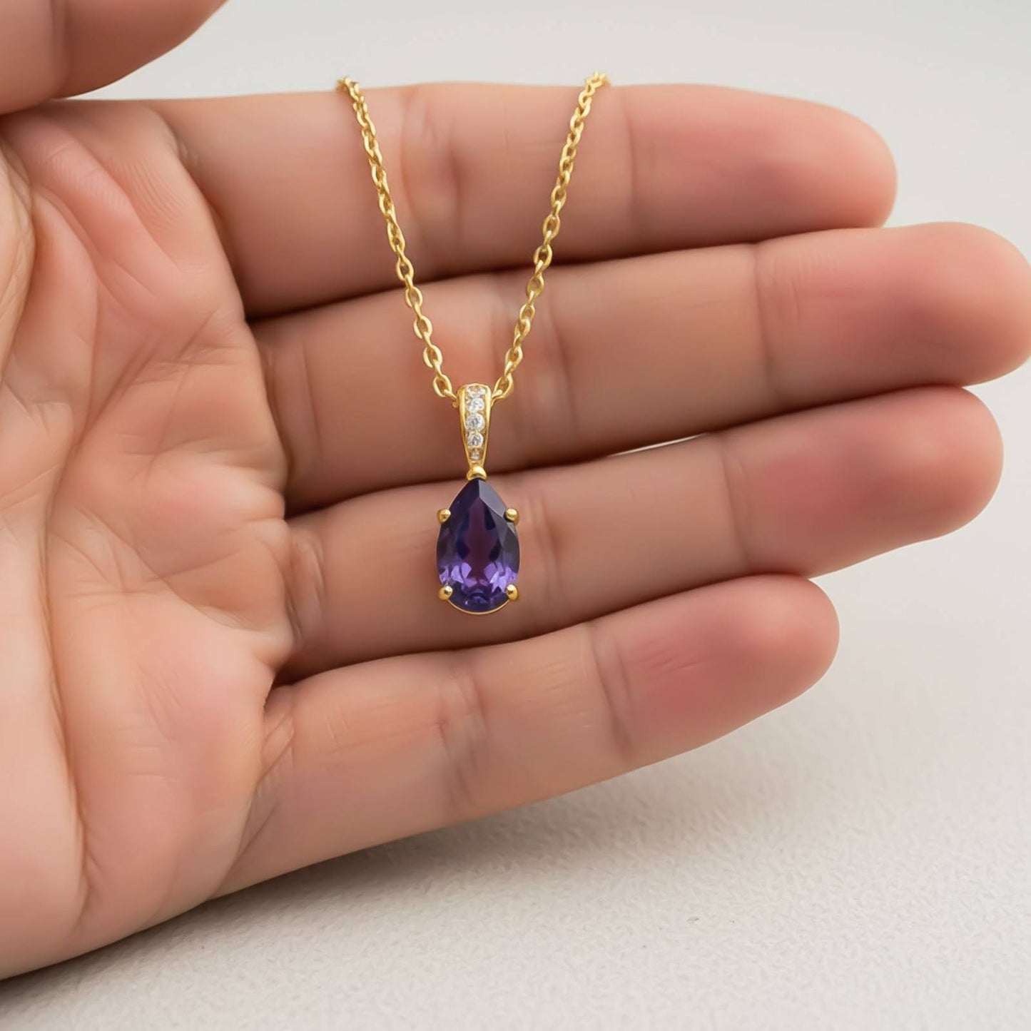 Golden Tanzanite Solitary Pendant