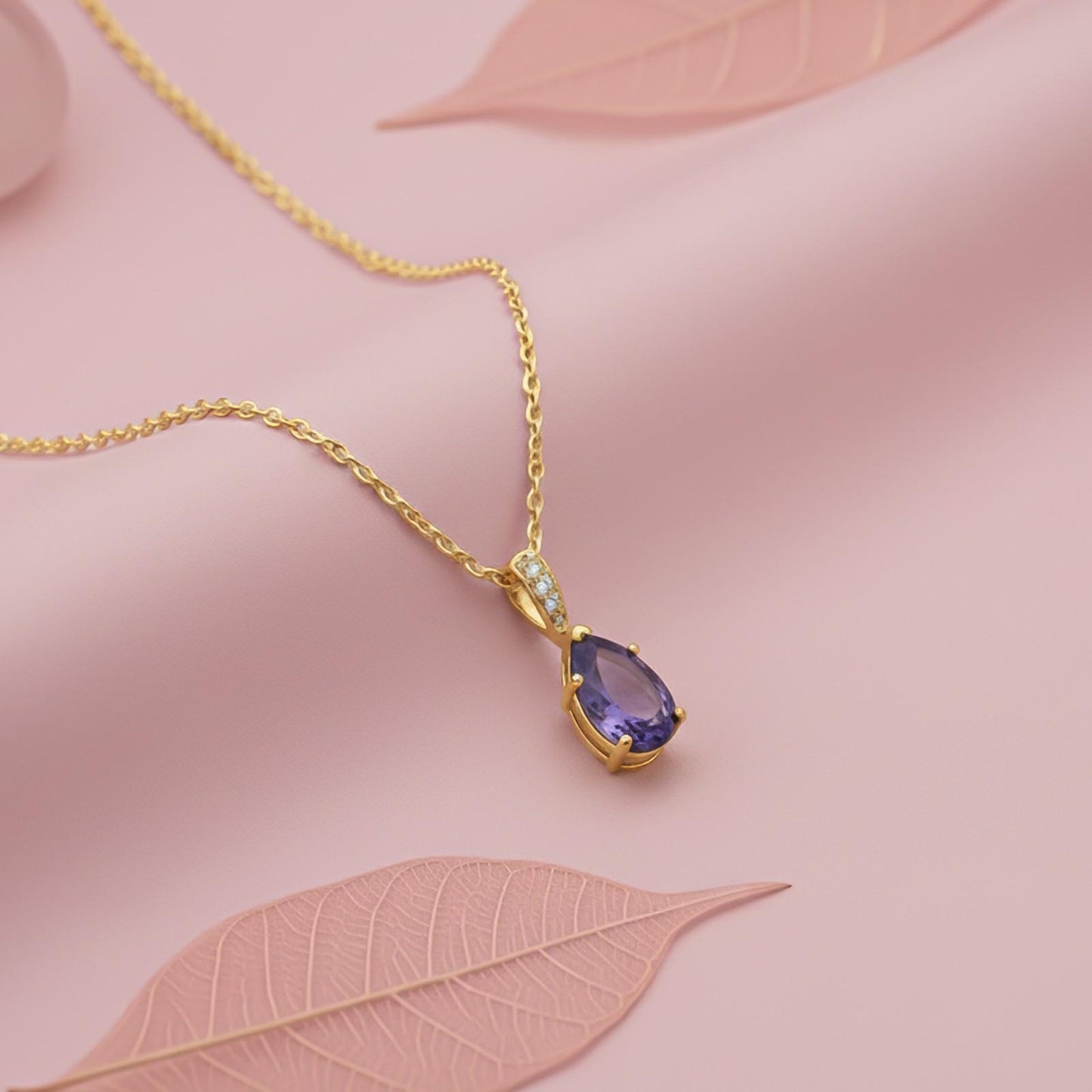 Golden Tanzanite Solitary Pendant