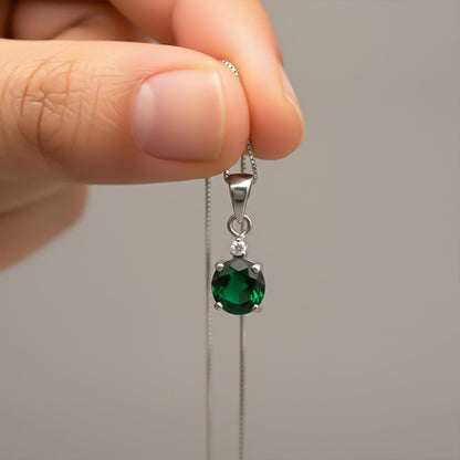 Silver Royal Green Classy Pendant