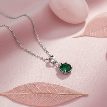 Silver Royal Green Classy Pendant