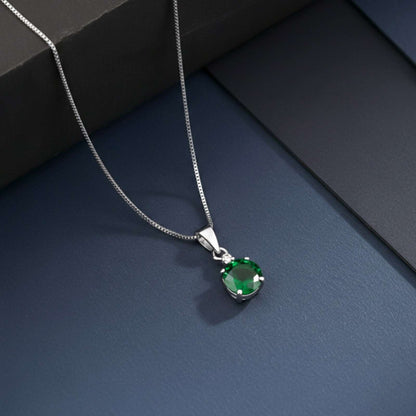 Silver Royal Green Classy Pendant