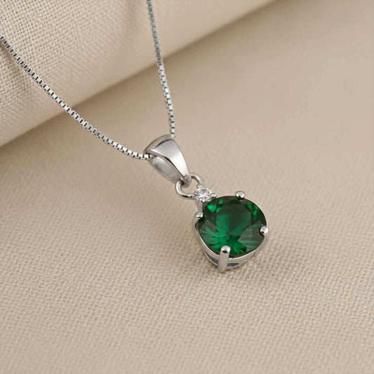 Silver Royal Green Classy Pendant