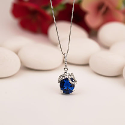 Silver Black Diamond Classic Halo Pendant
